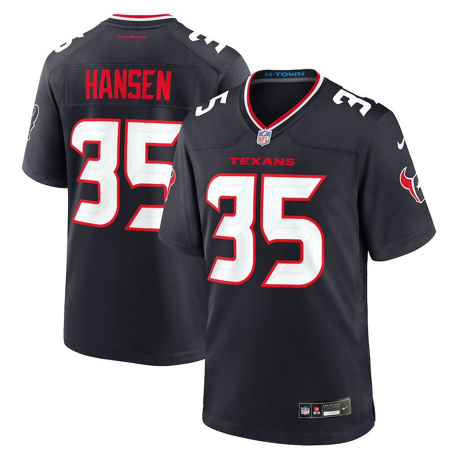 Men Houston Texans #35 Jake Hansen Nike Navy Team Game NFL Jersey->houston texans->NFL Jersey